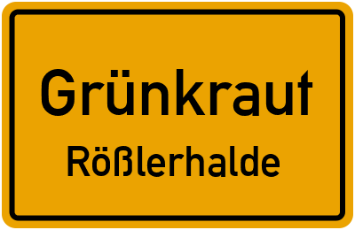 Straßenverzeichnis Grünkraut Rößlerhalde