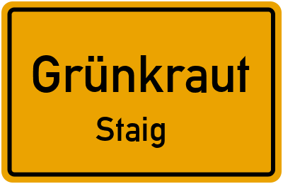 Straßenverzeichnis Grünkraut Staig