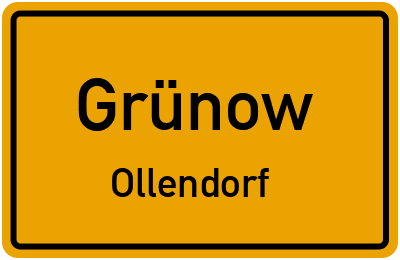 Straßenverzeichnis Grünow Ollendorf