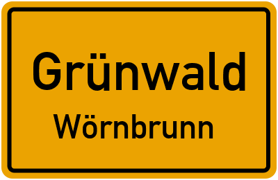 Straßenverzeichnis Grünwald Wörnbrunn