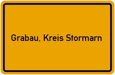 Ortsschild von Gemeinde Grabau, Kreis Stormarn in Schleswig-Holstein