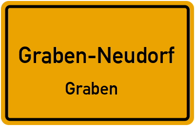Ortsschild Graben-Neudorf Graben