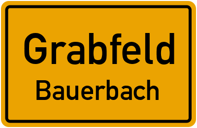 Ortsschild Grabfeld Bauerbach