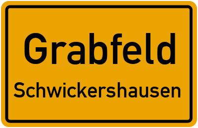 Ortsschild Grabfeld Schwickershausen