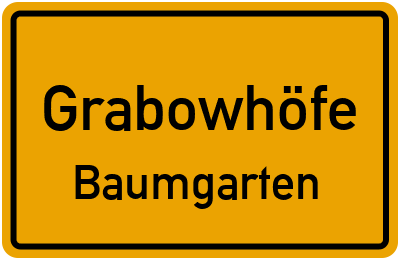 Straßenverzeichnis Grabowhöfe Baumgarten