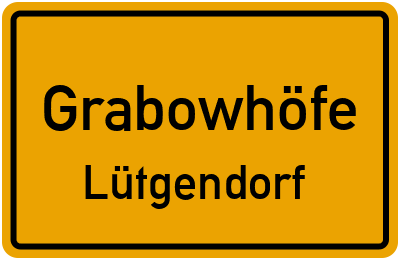 Straßenverzeichnis Grabowhöfe Lütgendorf