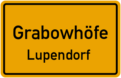 Straßenverzeichnis Grabowhöfe Lupendorf