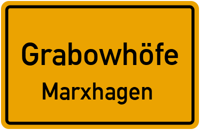 Straßenverzeichnis Grabowhöfe Marxhagen
