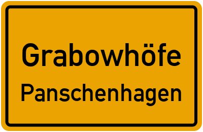 Straßenverzeichnis Grabowhöfe Panschenhagen