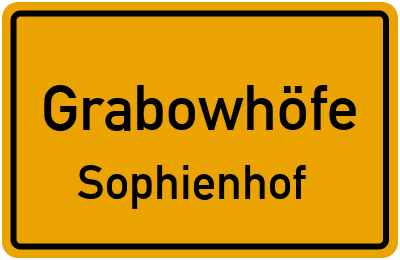 Straßenverzeichnis Grabowhöfe Sophienhof