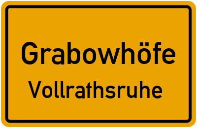 Straßenverzeichnis Grabowhöfe Vollrathsruhe