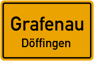 Ortsschild Grafenau Döffingen