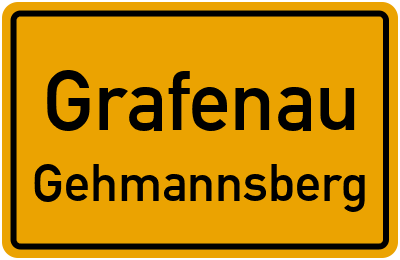 Straßenverzeichnis Grafenau Gehmannsberg