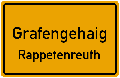Straßenverzeichnis Grafengehaig Rappetenreuth