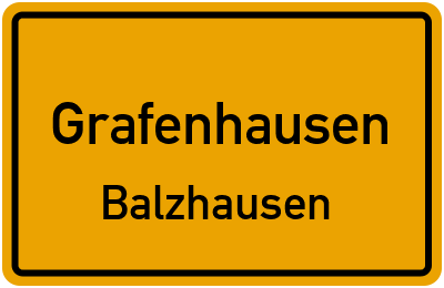 Ortsschild Grafenhausen Balzhausen