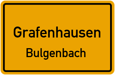 Straßenverzeichnis Grafenhausen Bulgenbach