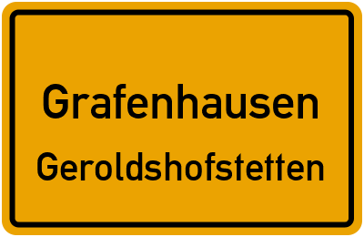 Straßenverzeichnis Grafenhausen Geroldshofstetten