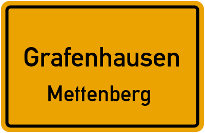 Ortsschild Grafenhausen Mettenberg