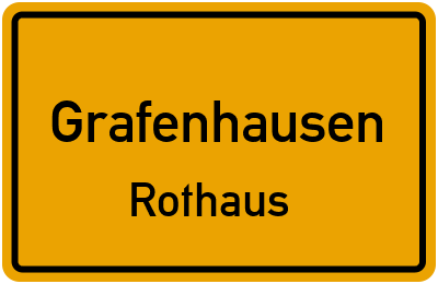 Ortsschild Grafenhausen Rothaus