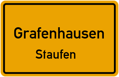 Ortsschild Grafenhausen Staufen