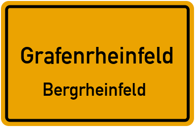 Ortsschild Grafenrheinfeld Bergrheinfeld