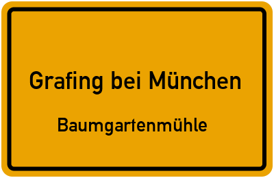 Straßenverzeichnis Grafing bei München Baumgartenmühle