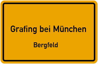 Straßenverzeichnis Grafing bei München Bergfeld