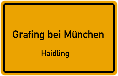 Straßenverzeichnis Grafing bei München Haidling