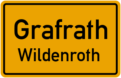 Ortsschild Grafrath Wildenroth