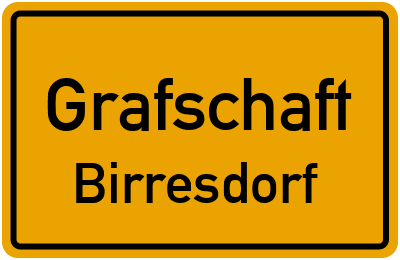 Ortsschild Grafschaft Birresdorf