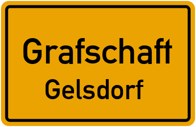 Ortsschild Grafschaft Gelsdorf