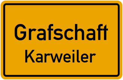 Ortsschild Grafschaft Karweiler