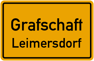 Ortsschild Grafschaft Leimersdorf