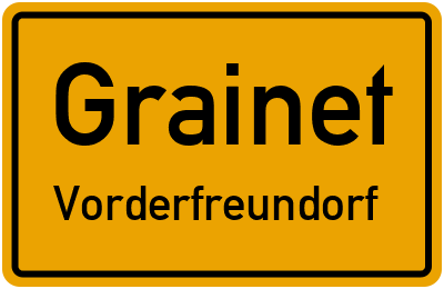Straßenverzeichnis Grainet Vorderfreundorf