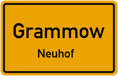 Straßenverzeichnis Grammow Neuhof