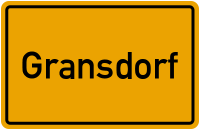Ortsschild von Gemeinde Gransdorf in Rheinland-Pfalz
