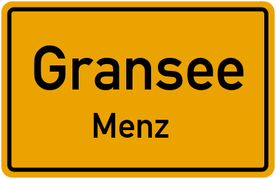 Straßenverzeichnis Gransee Menz