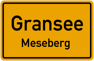 Straßenverzeichnis Gransee Meseberg