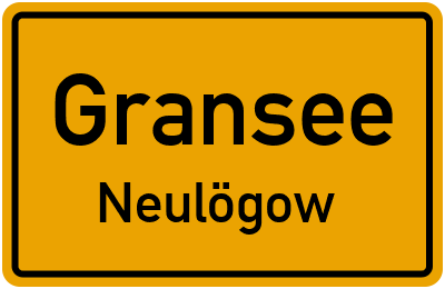 Straßenverzeichnis Gransee Neulögow