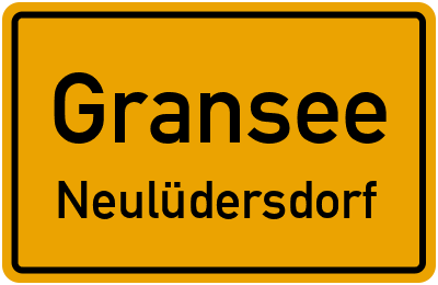 Straßenverzeichnis Gransee Neulüdersdorf