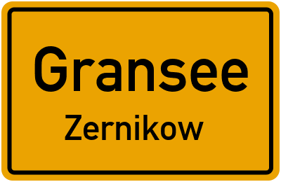 Straßenverzeichnis Gransee Zernikow