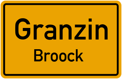 Straßenverzeichnis Granzin Broock