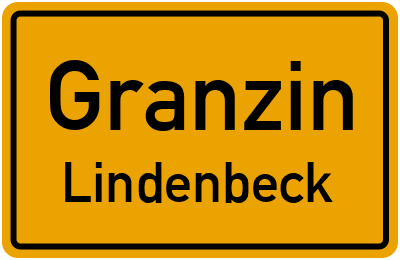 Straßenverzeichnis Granzin Lindenbeck