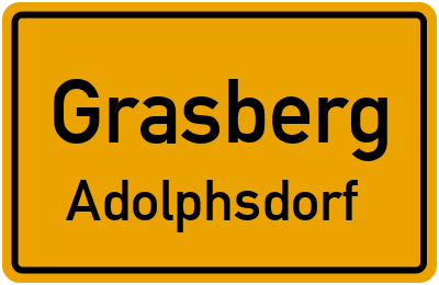 Ortsschild Grasberg Adolphsdorf