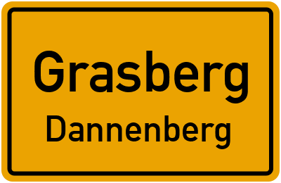 Ortsschild Grasberg Dannenberg