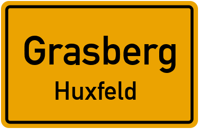 Ortsschild Grasberg Huxfeld