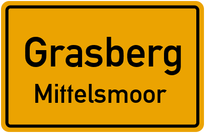 Ortsschild Grasberg Mittelsmoor