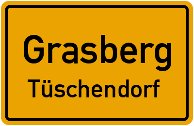 Ortsschild Grasberg Tüschendorf