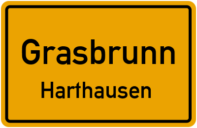 Ortsschild Grasbrunn Harthausen
