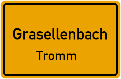 Ortsschild Grasellenbach Tromm